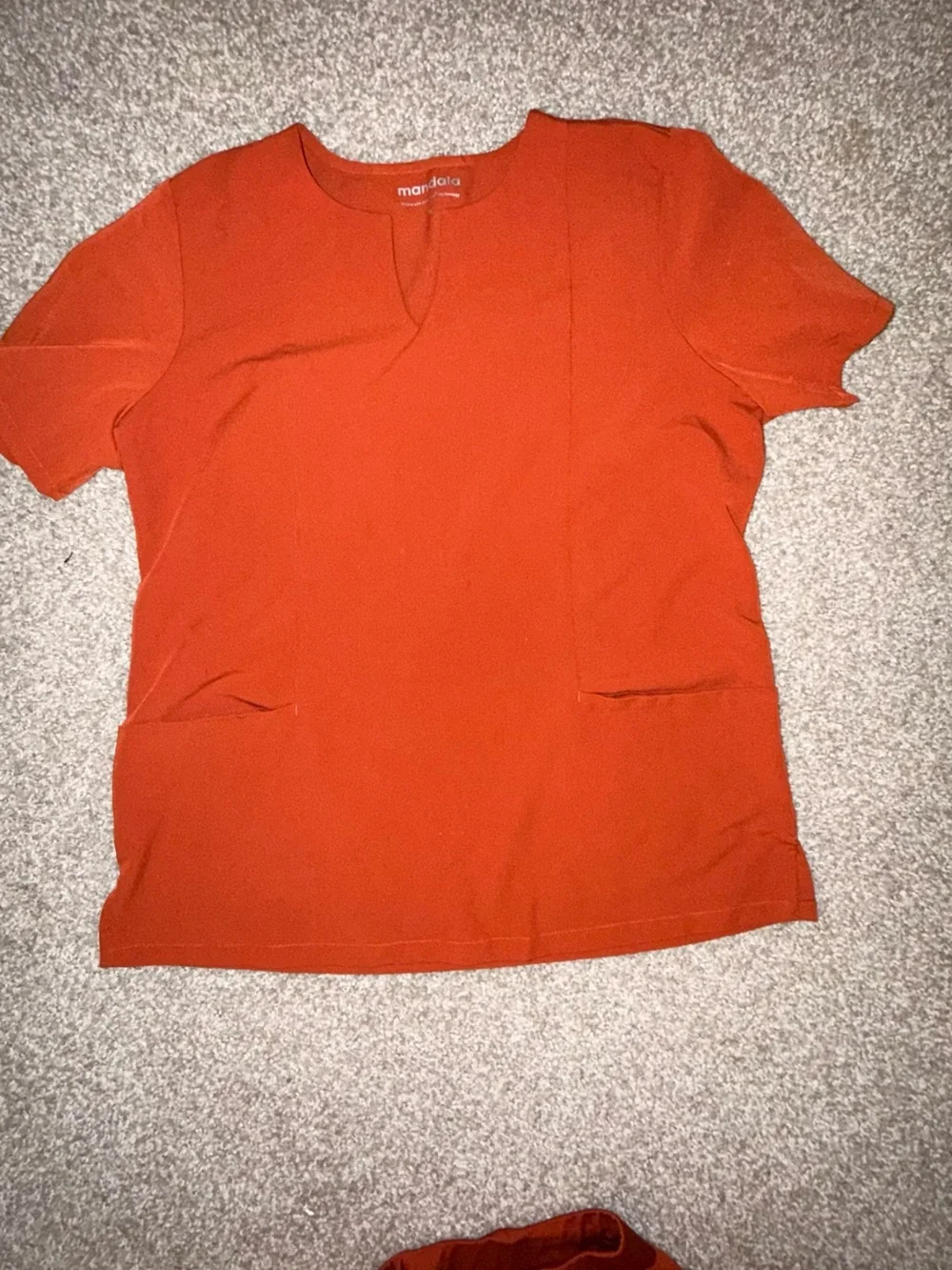 Women’s Orange Jogger Scrub Set